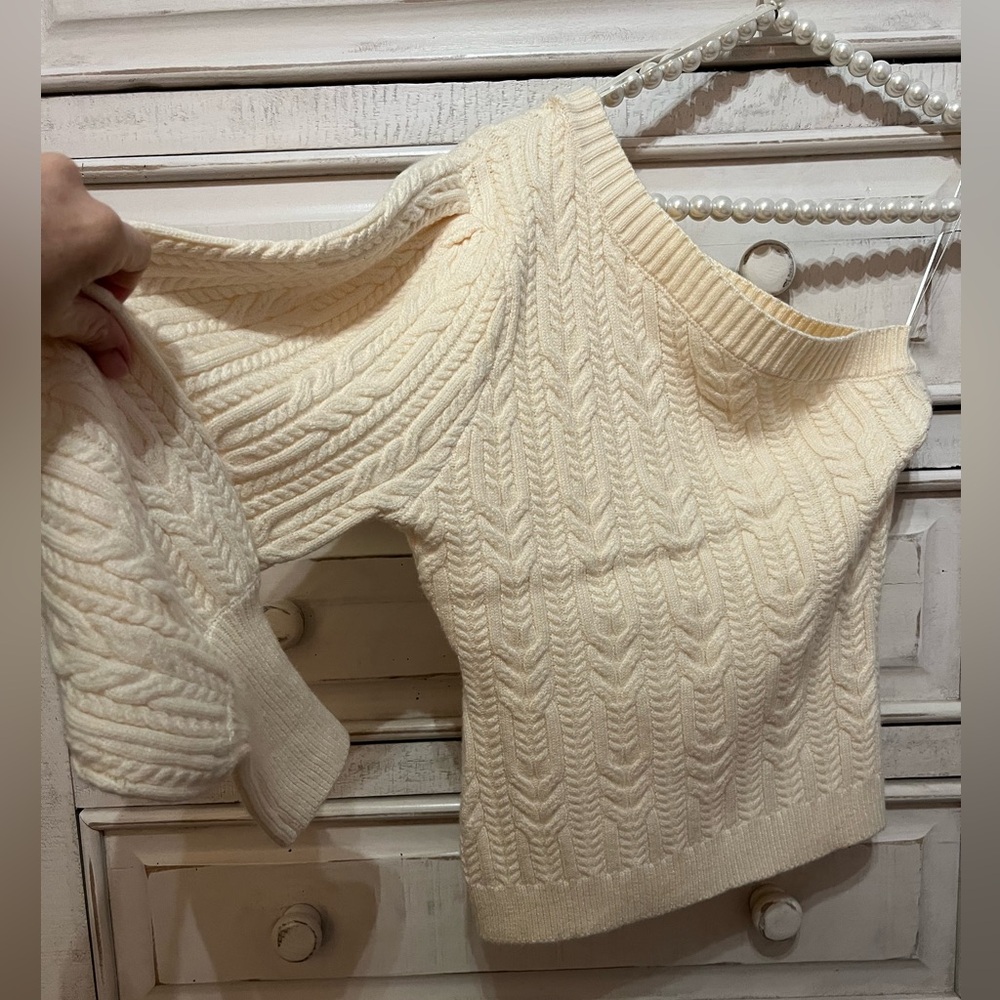 Impressions- One Shoulder Soft Knit One Shoulder Sweater